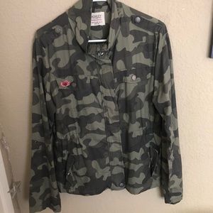 Camo jacket w/ flowers